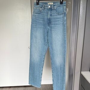 Madewell Light Wash Curvy Straight Jeans